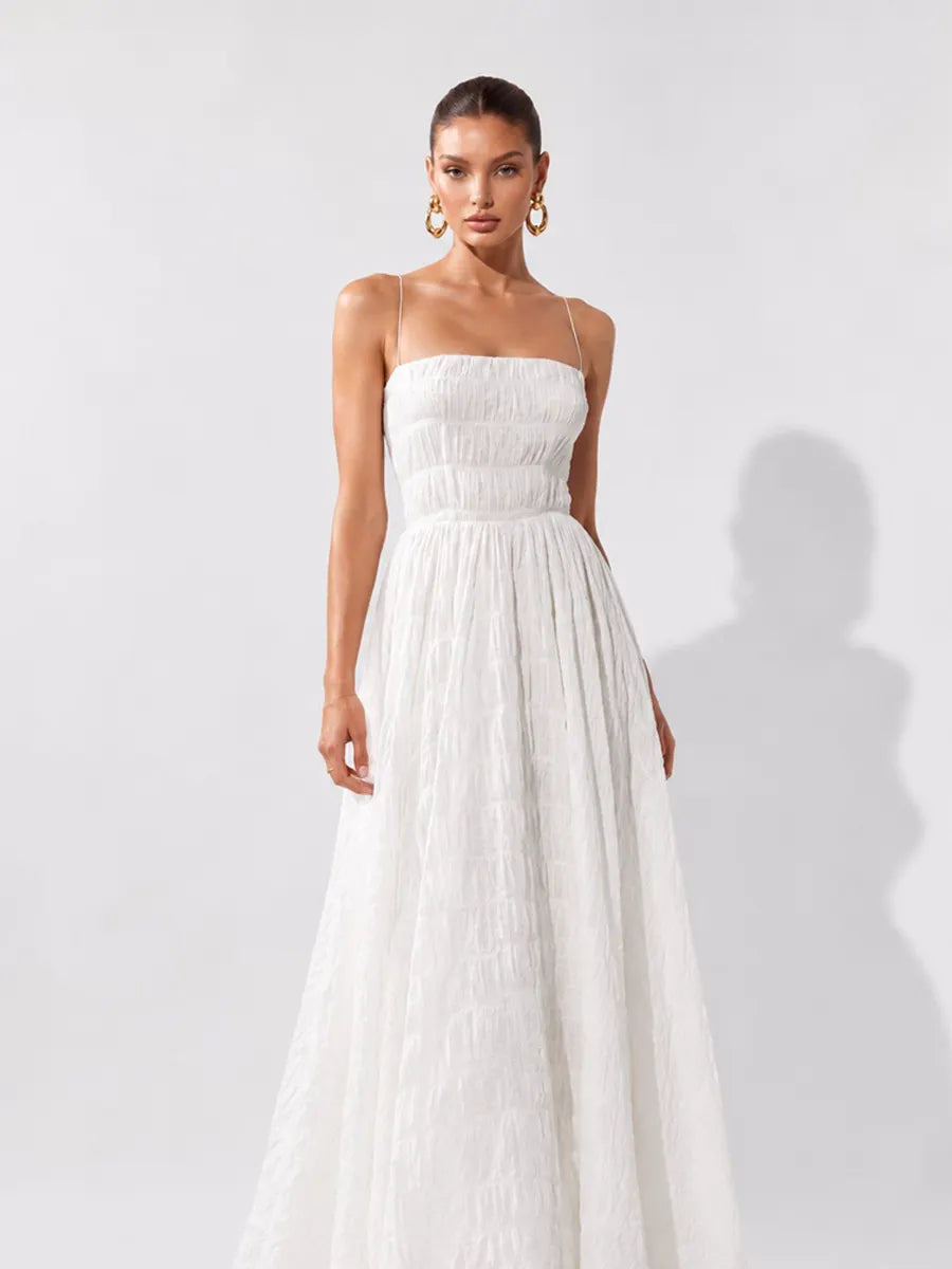 Valeria Island Vacation Backless Maxi Dress