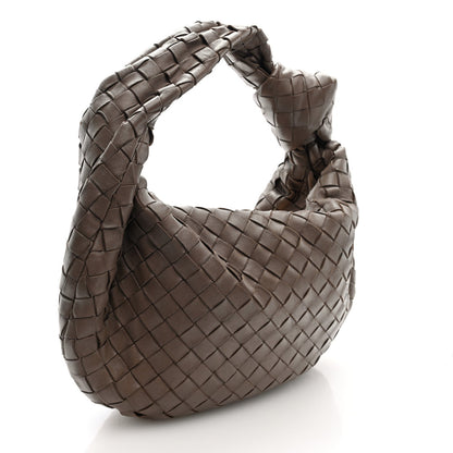 Nappa Intrecciato Teen Jodie Hobo Dark Taupe