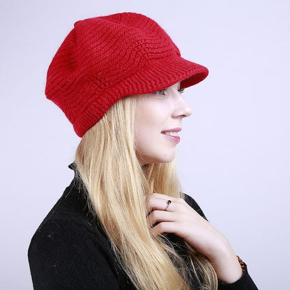 Knitted Thickened Duck Tongue Beret