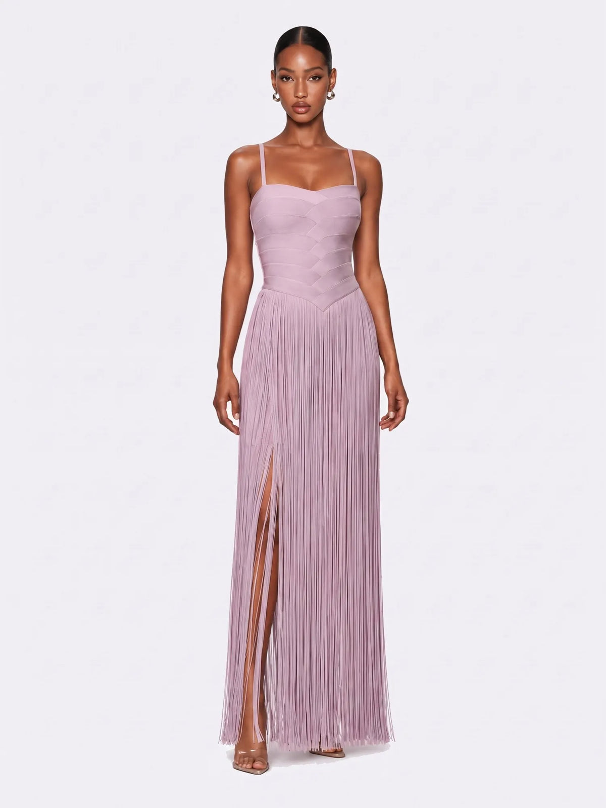 Daria Fringed Bandage Maxi Dress