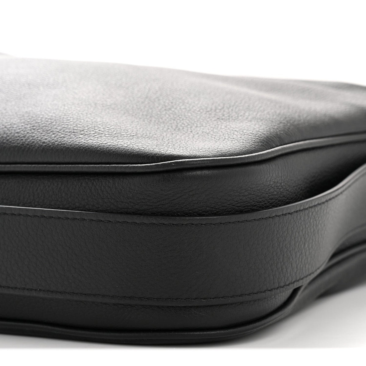 Supple Calfskin Large Romy Shoulder Bag Black