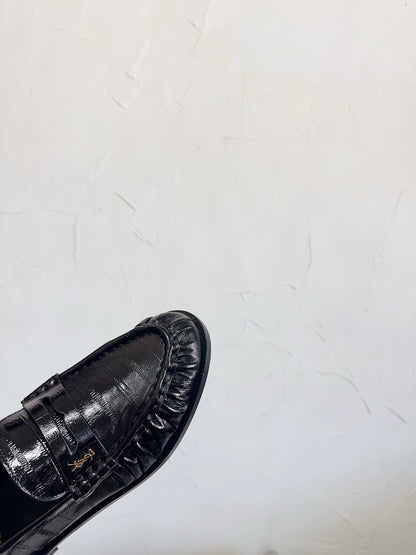 YSL Le Loafer Supple Black Smooth Leather