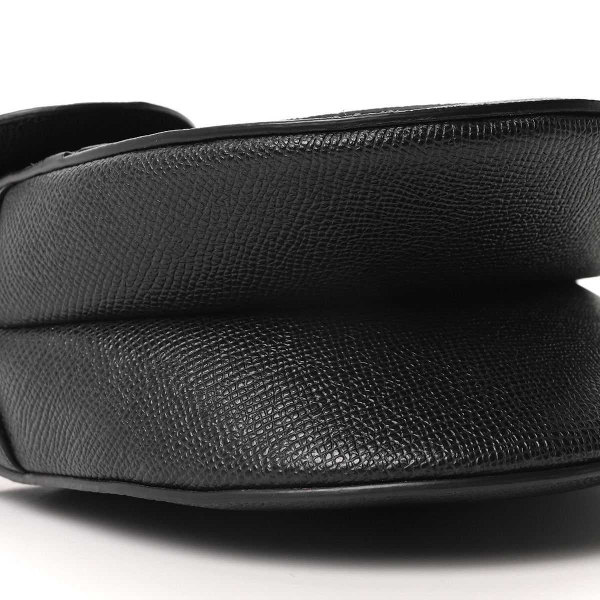 Grained Calfskin Saddle Bag Black