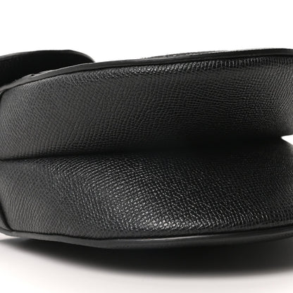 Grained Calfskin Saddle Bag Black
