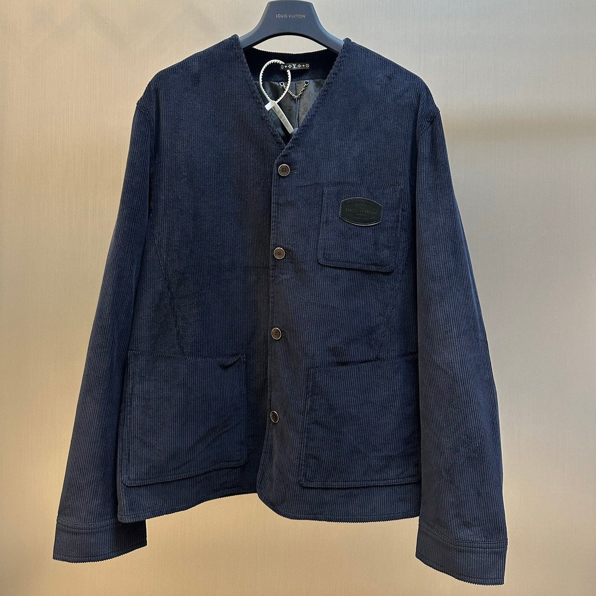 LV Corduroy V-neck Jacket 492789