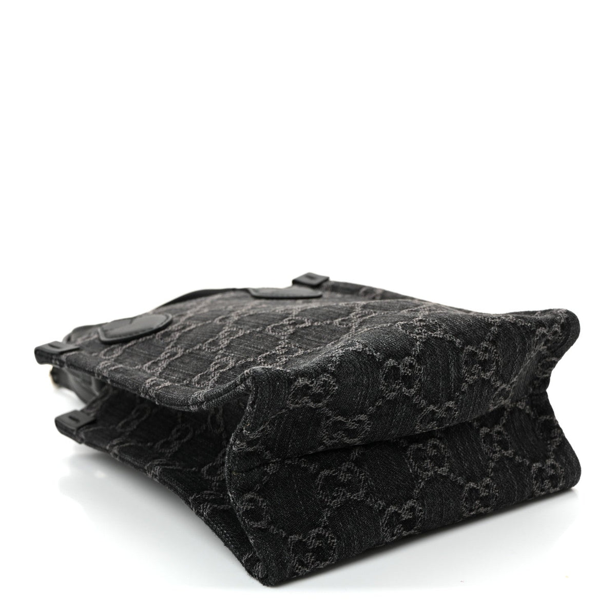 Denim Ophidia GG Monogram Mini Tote Bag Black