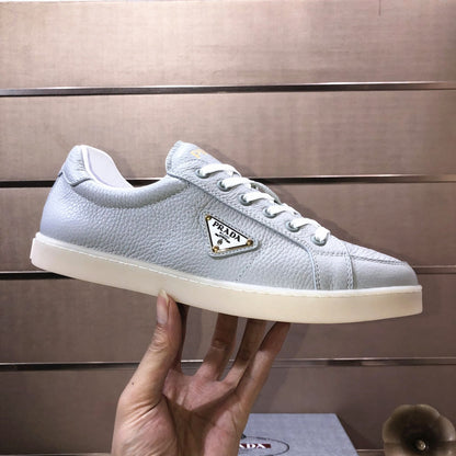 PRA TRAINER SHOES LIGHT GREY CALFSKIN