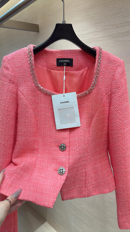 CHANEL JACKET PINK IN TWEED