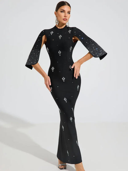 Samantha Crystal Elegance Maxi Dress