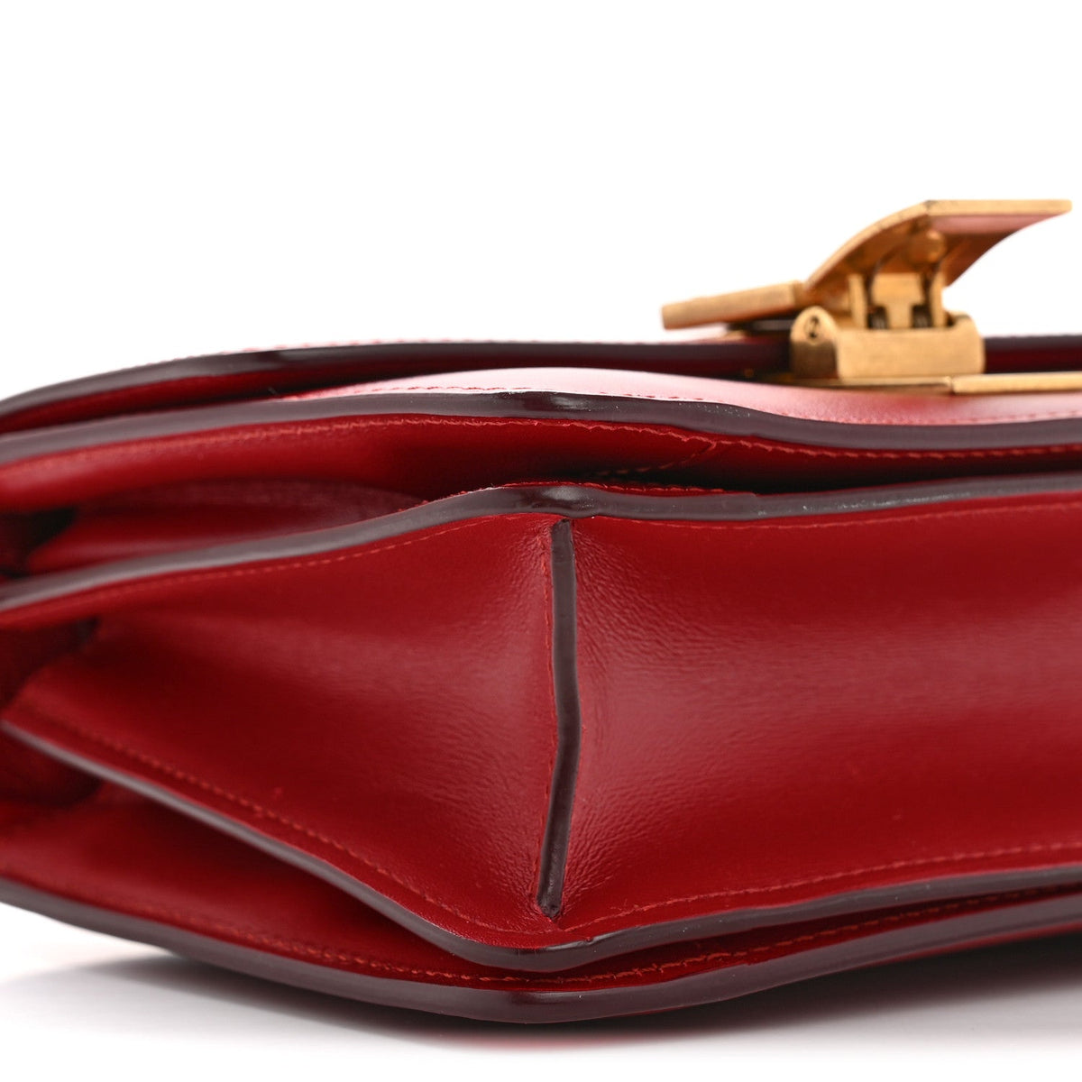 Smooth Calfskin Small Classic Box Flap Bag Red