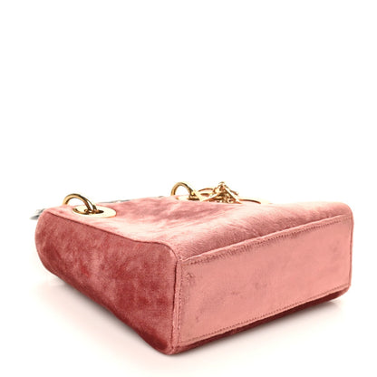 Velvet Mini Lady Dior Rose