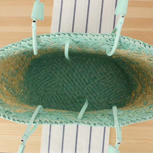 Crochet Market Bag Graded Bluegrass Woven Bag