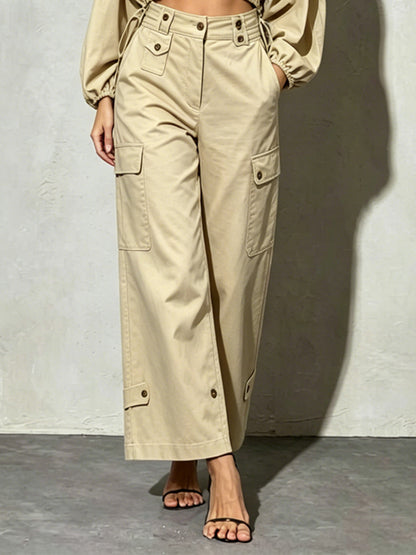Mara Wide-Leg Cargo Pants