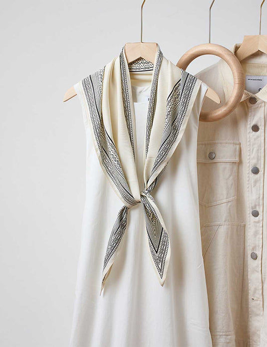 Solid Color Simple Silky Triangle Scarf