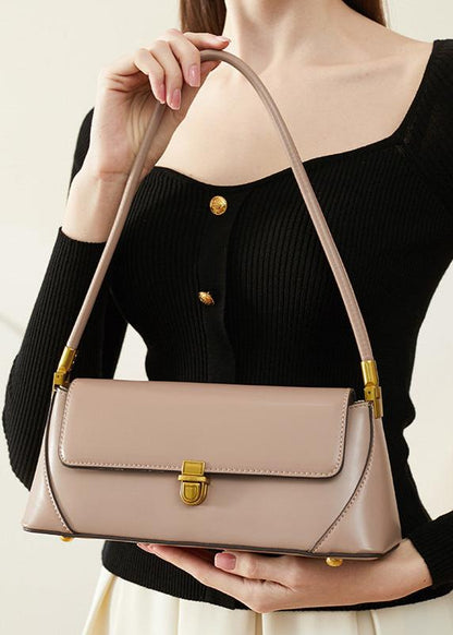 Leather Shoulder Bag Classic Rectangular Design