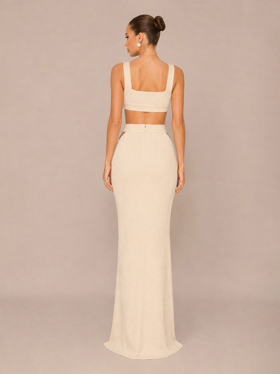 Odelia Bandage Crop Top Two-Piece Set