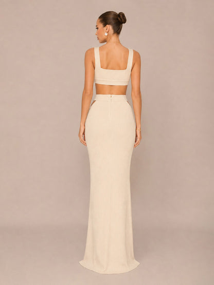 Odelia Bandage Crop Top Two-Piece Set