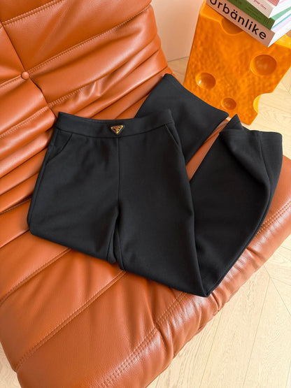 Prada 25FW Brousers Black Polyester 326653
