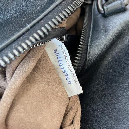 Bottega Veneta Black Intrecciato Leather Mini Roma Shoulder Bag