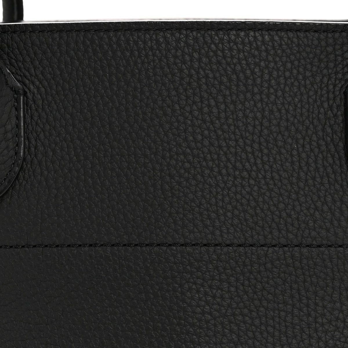Matte Grained Calfskin Margaux Shoulder 12 Black