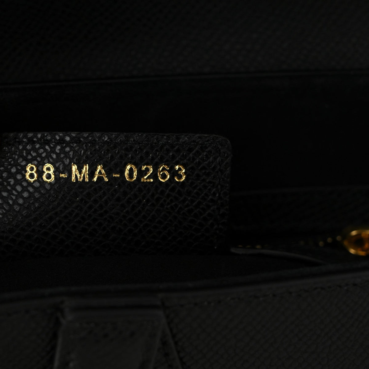 Grained Calfskin Saddle Bag Black
