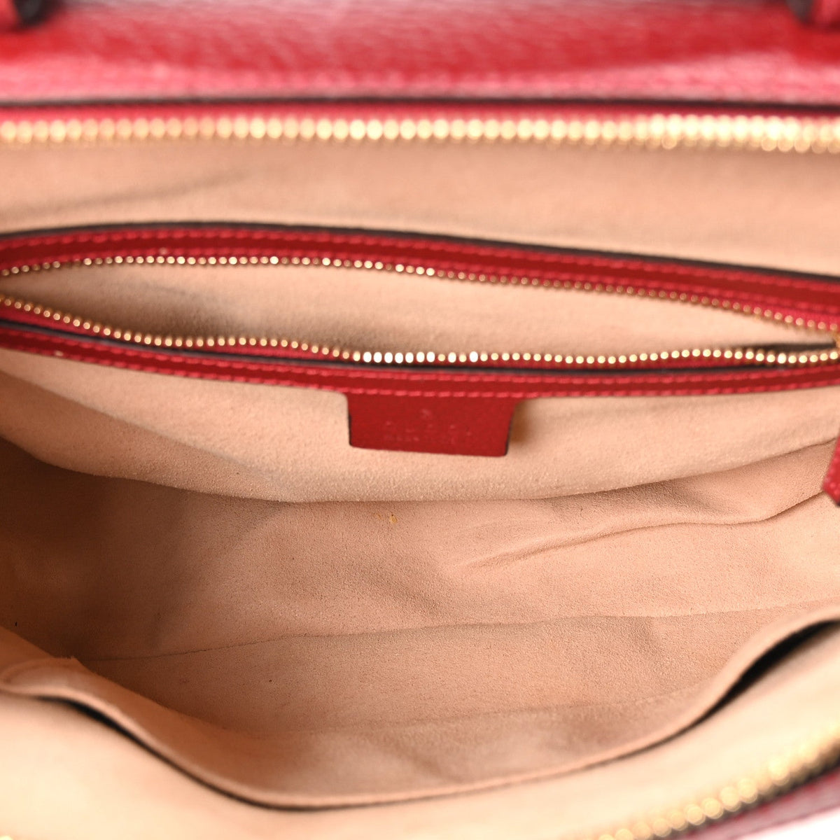 GG Supreme Monogram Flora Web Small Ophidia Top Handle Shoulder Bag Hibiscus Red