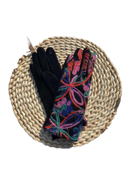 Gloving - Boho Embroidered Warm Outdoor Gloves