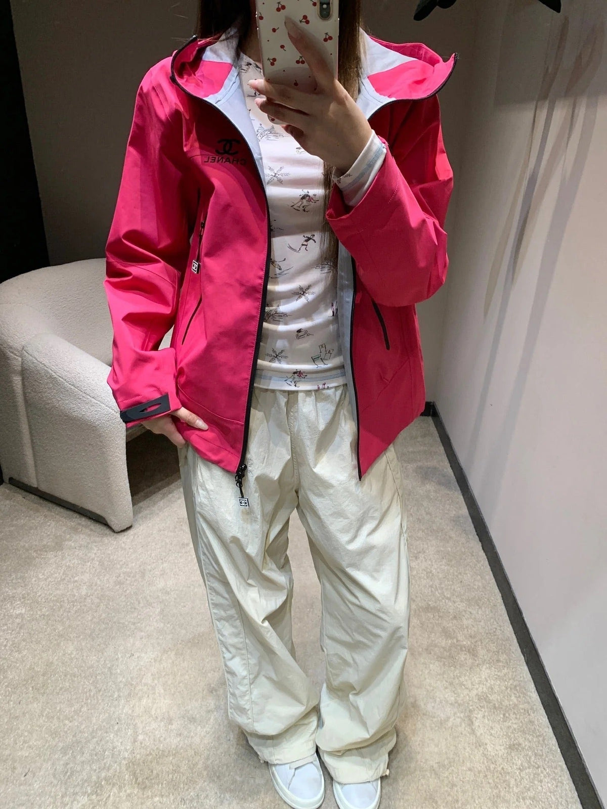 CHANEL 25S HOODED SPORTS JACKET 447