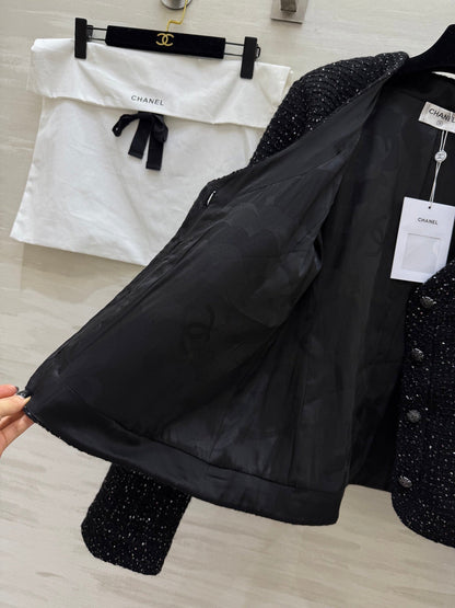 CC 26s Jacket Black Sparkling Sequined Tweed 352318