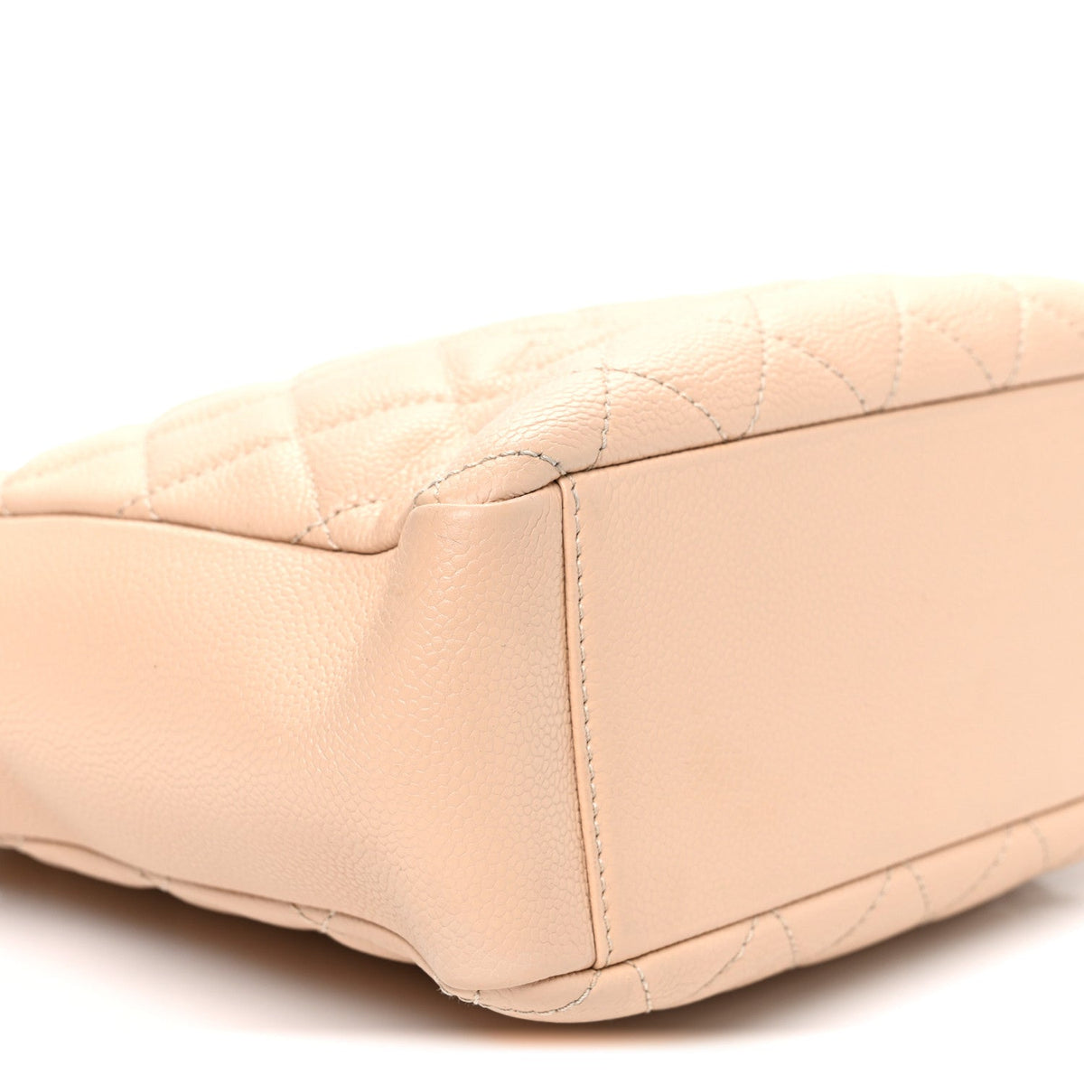 Caviar Quilted Petit Shopping Tote PST Beige Clair