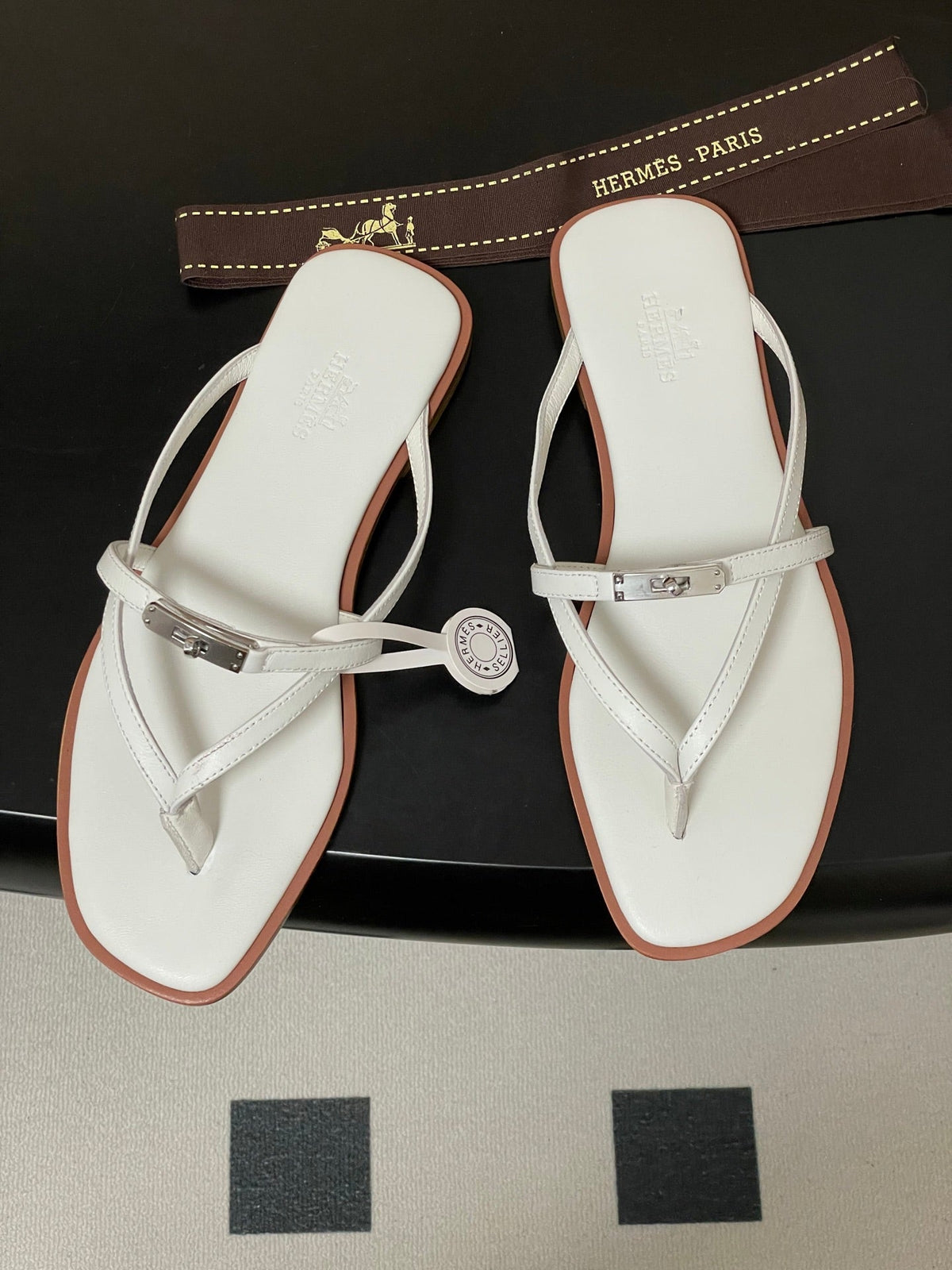HM Miss Sandal White in Calfskin 593825