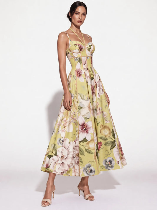 Anaya Floral Panel Maxi Dress