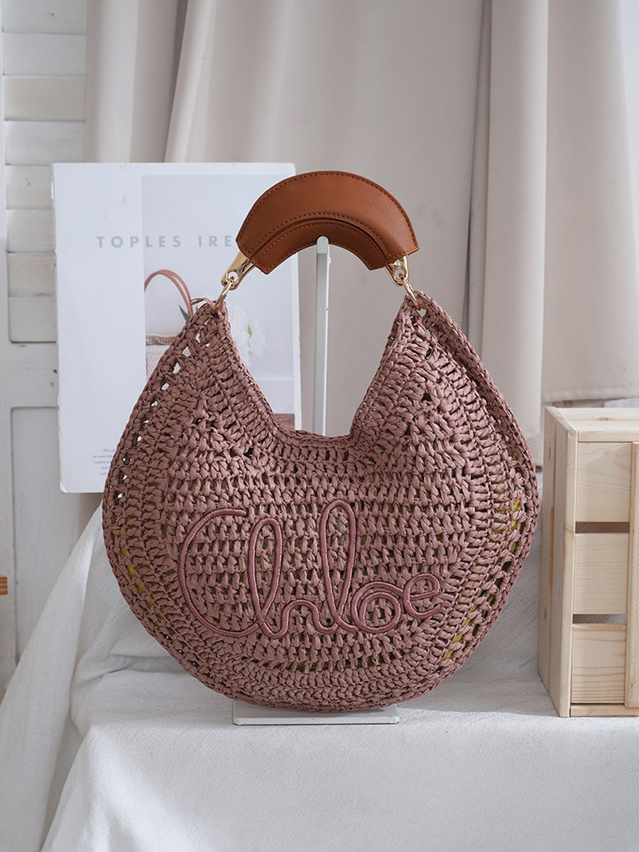 Alexa Hand-Woven Crescent Bag