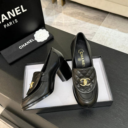 CC FW 25/26 Moccasins 9cm Black Sheepskin