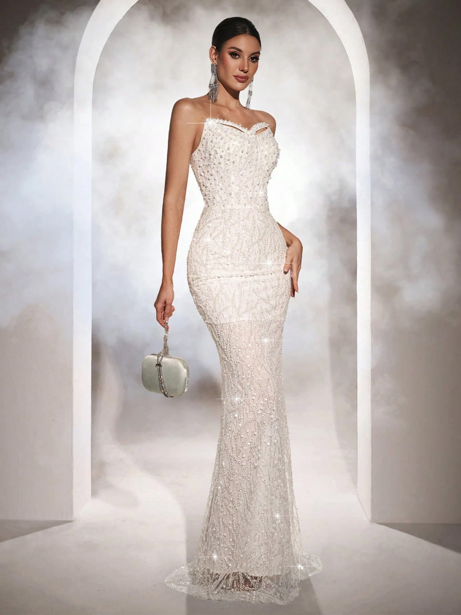 Nyla Maxi Dress In White