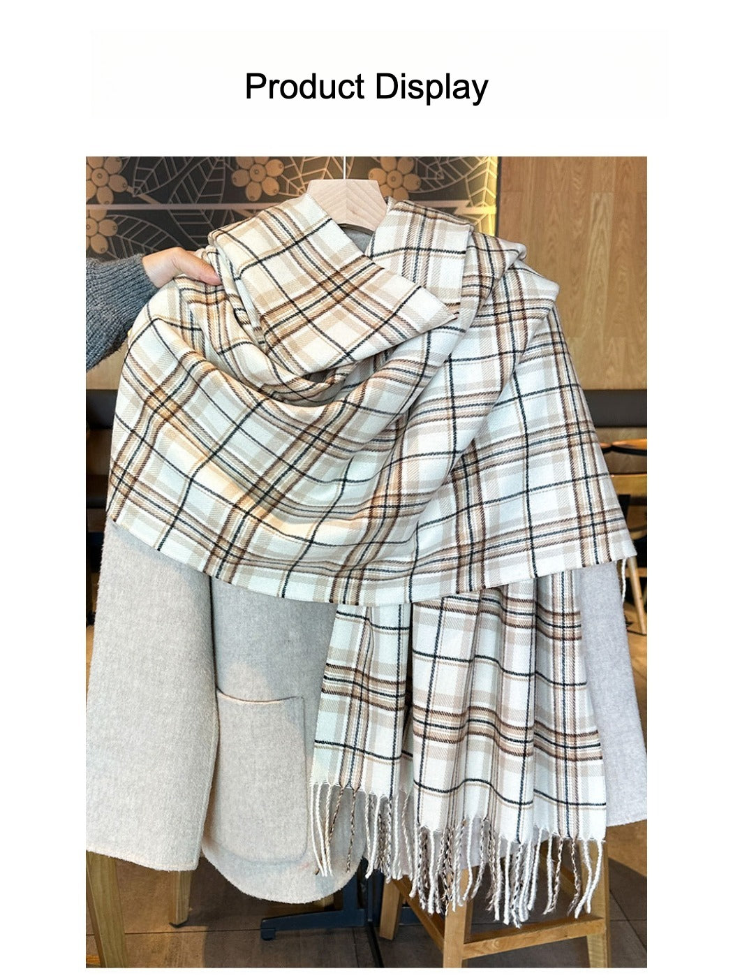 Scarvii -  Scarf with Color-Block Fringe