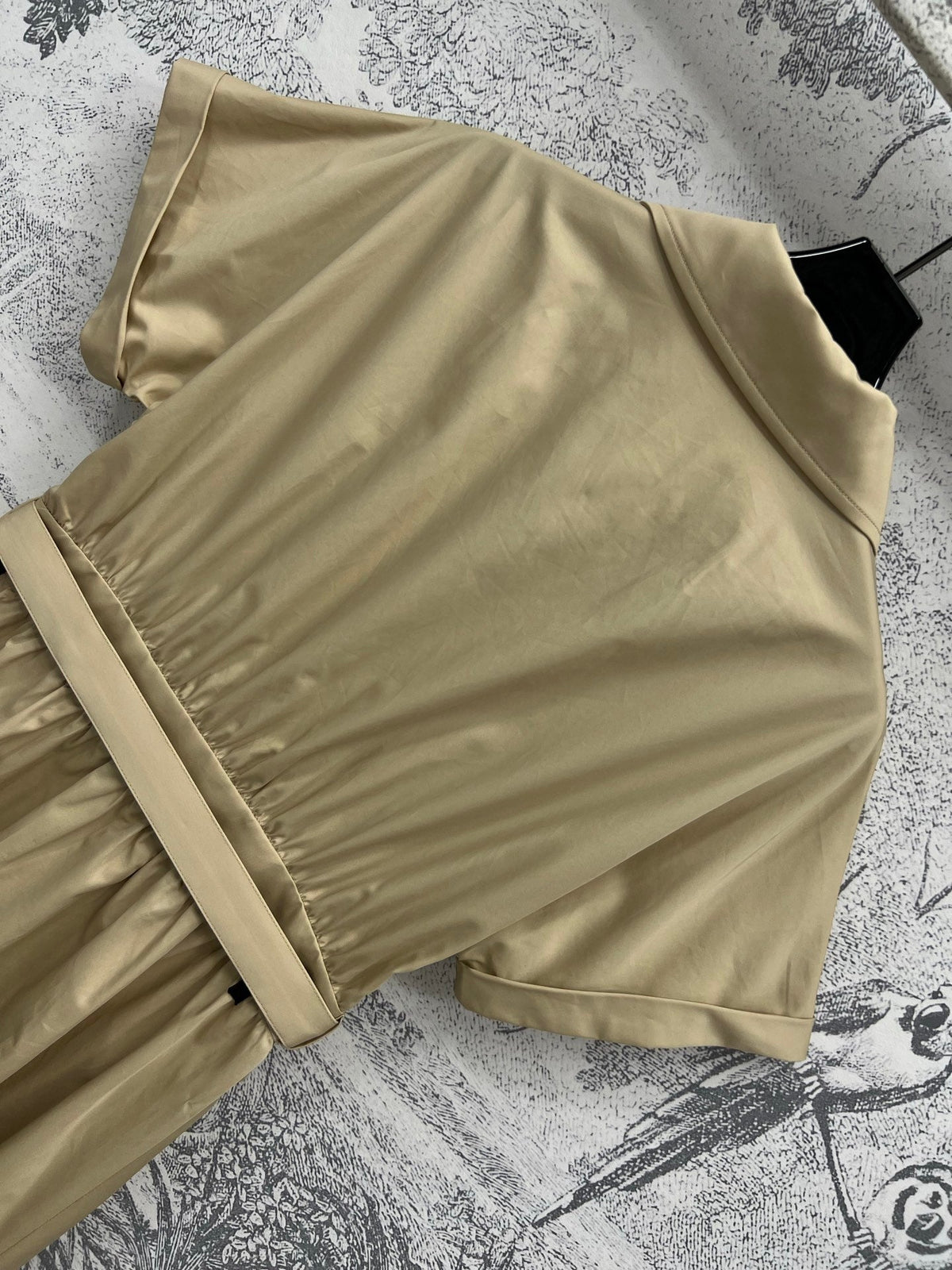 CD 25 Shirt Dress with Belt Beige Cotton