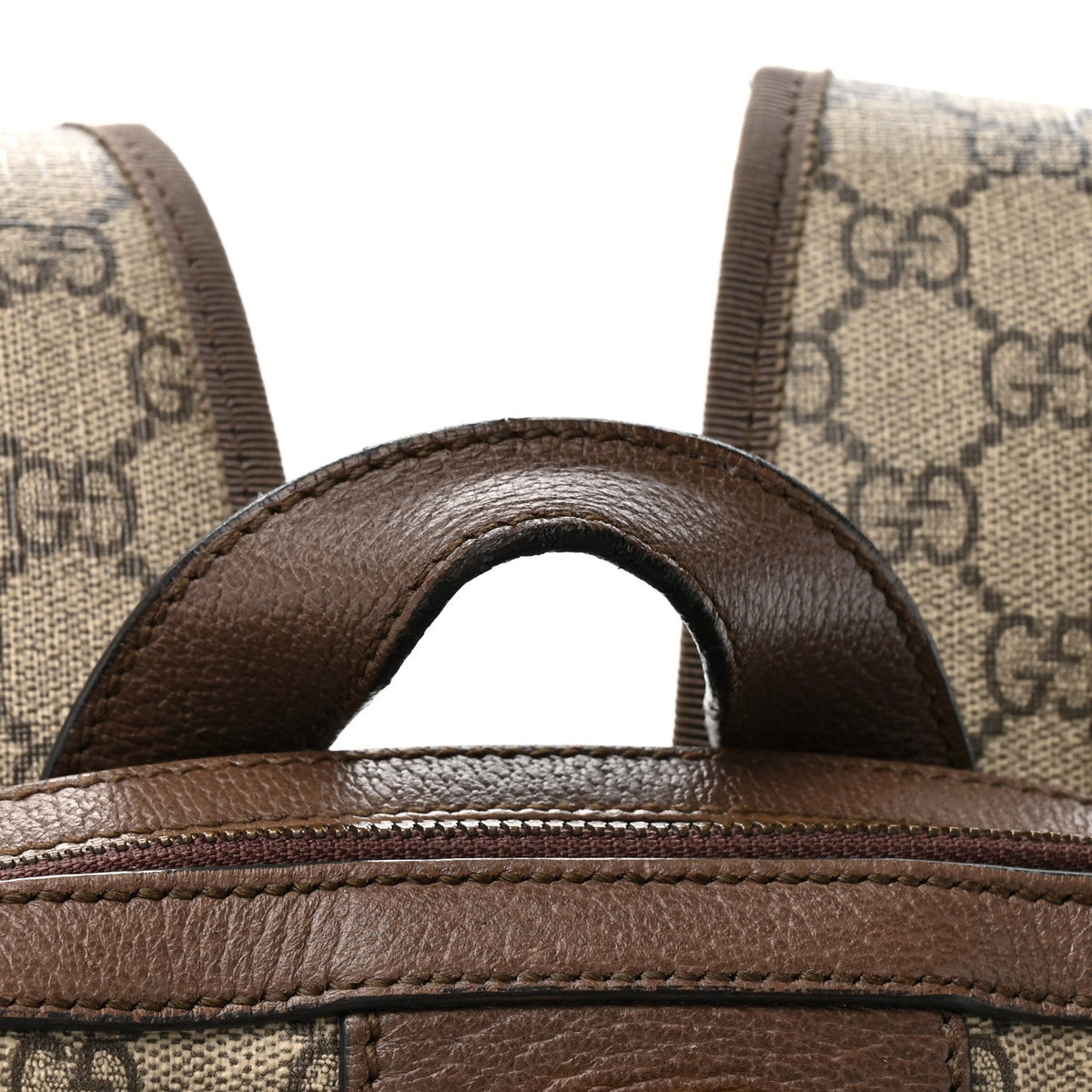 GG Supreme Monogram Medium Ophidia Day Backpack Brown