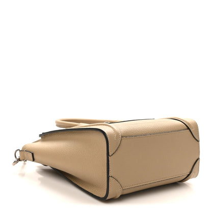 Drummed Calfskin Nano Luggage Dune