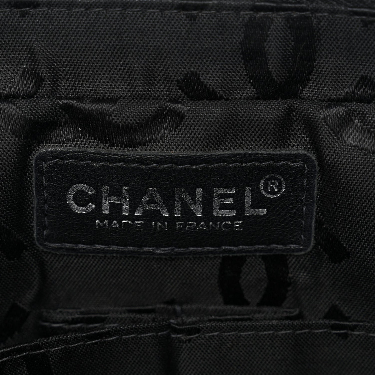 Nylon Square Quilted Flap Black