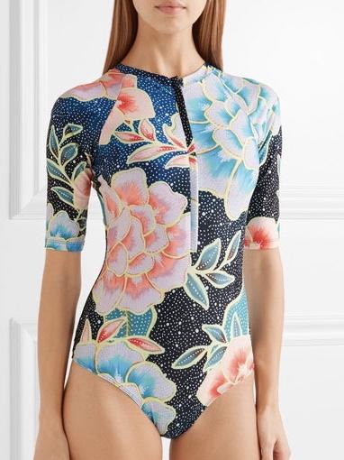 One-Piece Printed Professional Swimwear