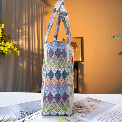 Cosbai - Geometric Lace Botanical &amp; Animal Canvas Tote