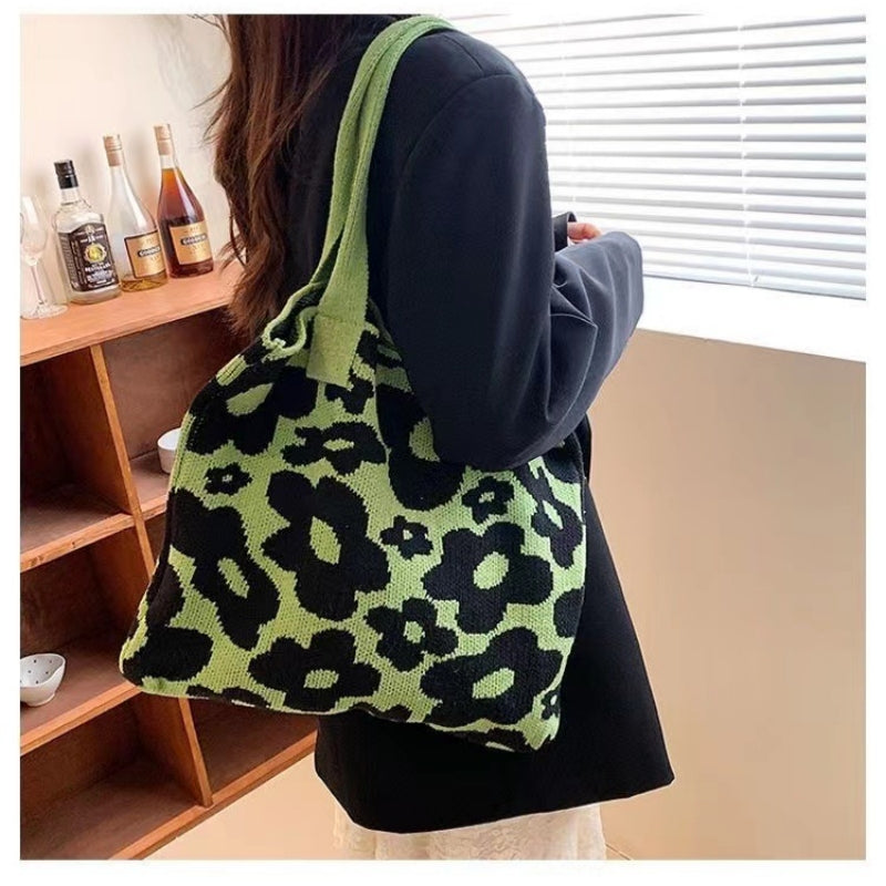 Crochet Tote Bag Flower Bag Large Capacity Tote Bag