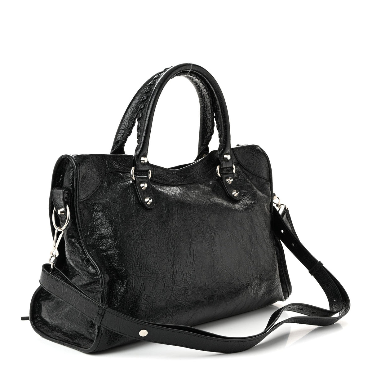 Agneau Classic Silver Hardware City Black