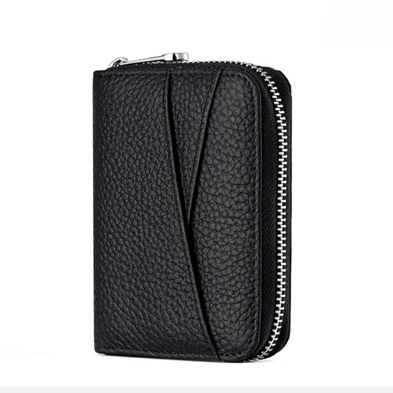 Leather Solid Color Card Case Wallets