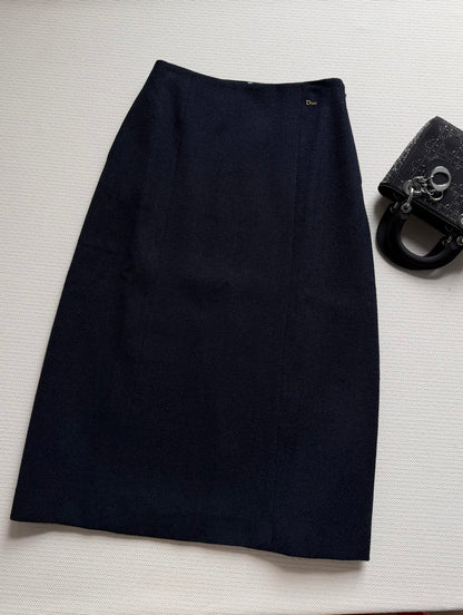 CD 26s Midi Skirt Navy Blue Cotton 352887