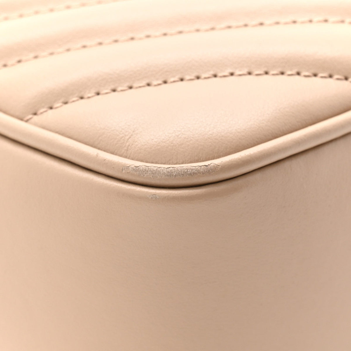 Calfskin Matelasse Monogram Lou Camera Bag Dark Beige