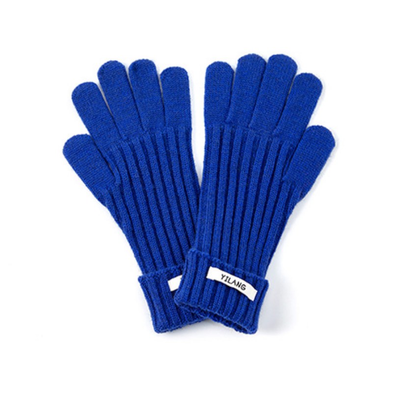 Simple Solid Color Knit Touchable Gloves
