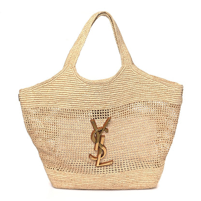 Raffia Icare Shopping Tote Natural