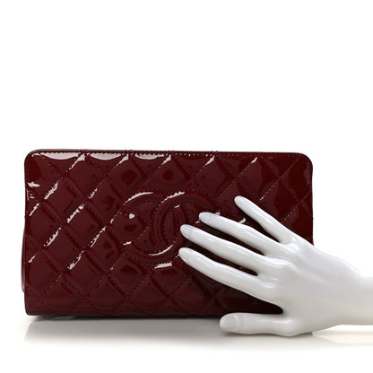 Patent CC Quilted Timeless Clutch Red